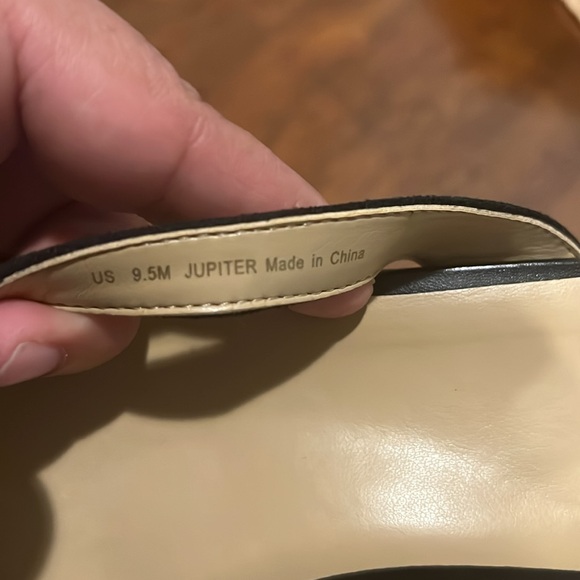 Naturalizer Black Jupiter Block Heel Slide Dress Sandals flower details size 9.5 - Picture 4 of 8